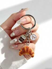 Round Buckle Horn Buckle Coffee Cup Keychain