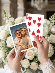 Custom Wedding Playing Cards,Customize Photo And Text,Wedding Playing Cards,Custom Poker Deck,Reception Game, Party Favors, Icebreaker, Celebrate Togetherness, Take-Home Keepsake Gift,Anniversary Gifts,Couple's Photo Deck,Gift For Him,Wedding Playing Cards,Blank Playing Cards,Birthday Cards - Multicolor - View 5