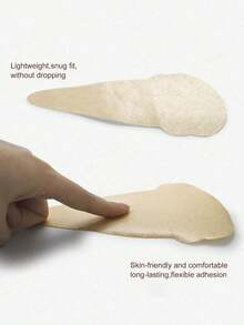 Bộ 10 miếng che đầu ti dùng một lần không dệt, hình quả bầu đen | Không dây đeo, tự dính, thân thiện với da, vô hình, thoải mái, chống chảy xệ, chống nhô ra - Nhiều màu - Xem 5