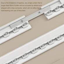 Upgraded Non-Adhesive And Piercing Installation Dual-Fixing Curtain Track System - Ceiling Or Wall Mountable Universal Curtain Slider, Freely Connectable & Easy To Install, Suitable For Room Divider Sliding Curtains And RVs - Red and White - View 10