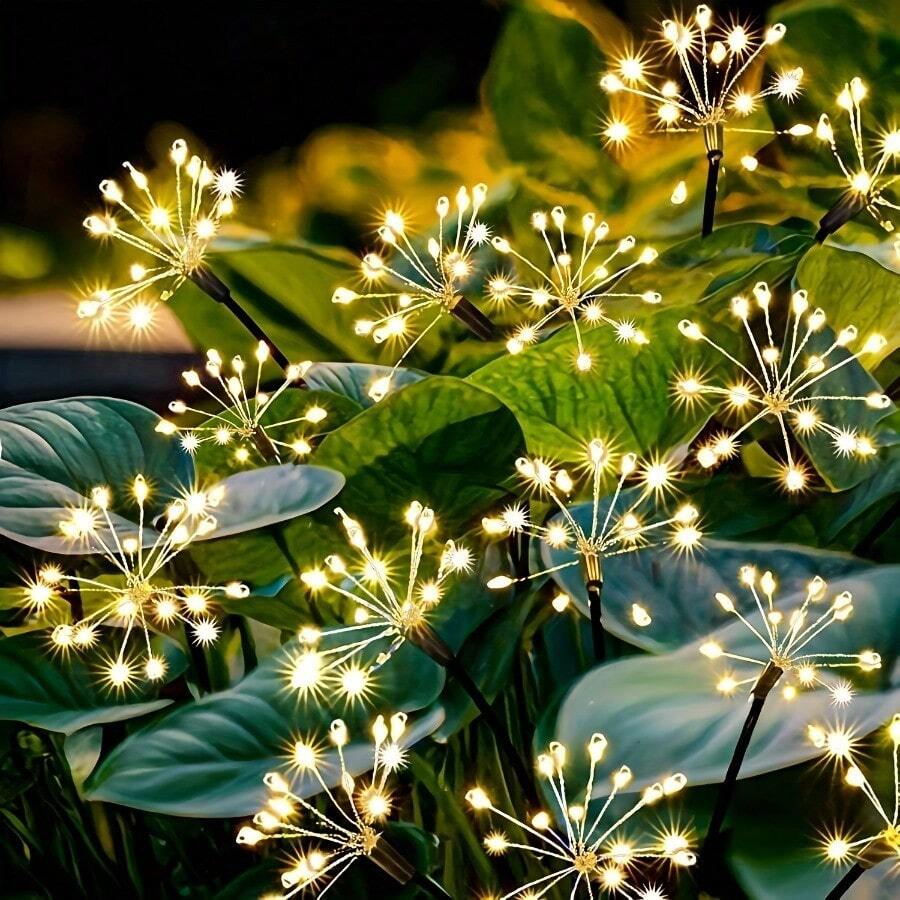 1 pieza Luces solares con efecto de lluvia de meteoritos de 60 LED, Luces solares de hadas para exteriores para jardín, camino, patio, 2 modos de iluminación, adecuadas para hotel, jardín, patio, decoración de caminos