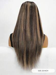 杰西假发，预剪波浪层次剪裁，4x4蕾丝直发无胶假发，真人发，即戴即走，180%密度，100%真人发，16-26英寸，挑染蜂蜜金假发 - SNATURAL/27 - 查看 4