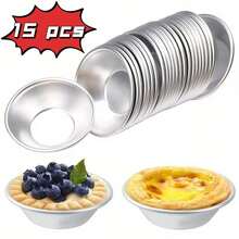 Aluminum Alloy Mini Tart Mold, Non-Stick Mini Pie Plate, Pudding And Baking Tools, Kitchen Gadgets, Mini Cake Mold, Home Baking Mold For Oven, Double-Sided Tart And Cake Bottom Mold - Multicolor - View 12