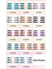 Plusieurs styles disponibles, faux cils de scène européens et américains, autocollants de maquillage pour les yeux en position C pour les fêtes, strass pailletés pour les yeux de boîte de nuit avec maquillage des yeux, maquillage des yeux pailleté de scène européen et américain - Multicolore - Voir 6