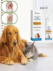 宠物狗干洗泡沫、猫咪除臭香水、宠物干洗清洁泡沫、深层清洁爪部护理泡沫、免冲洗爪部清洁剂、猫咪足部护理泡沫、持久留香足部护理 - 100ml - 查看 3