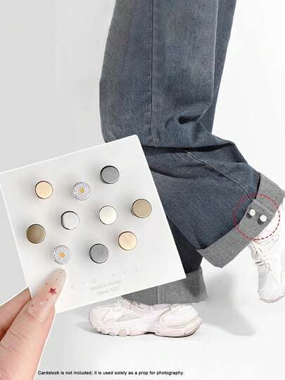 2 piezas Clips invisibles para acortar las patas del pantalón, evitan que los pantalones se arrastren por el suelo. Diseño de clip oculto sin costuras que evita eficazmente que las patas del pantalón se arrastren. Adecuado para vaqueros y pantalones, impermeable, portátil, duradero. Fácil de instalar y asegurar firmemente. Disponible en varios colores.