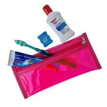 Oral Hygiene Kit, Toothbrush Holder, Makeup Bag For Travel And School - Màu Hồng baby - Xem 2