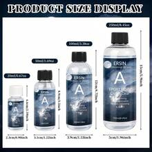 Keo epoxy dạng chai A&B kiểu Moon Style dung tích 20ml, 50ml, 100ml, 200ml, kèm bộ dụng cụ thủ công đầy đủ, dễ sử dụng và mang theo, không tạo bọt, độ bóng cao, thích hợp cho các sản phẩm thủ công để bàn, đồ thủ công sáng tạo, trang sức và khuôn nhựa. - Nhựa epoxy - Xem 8