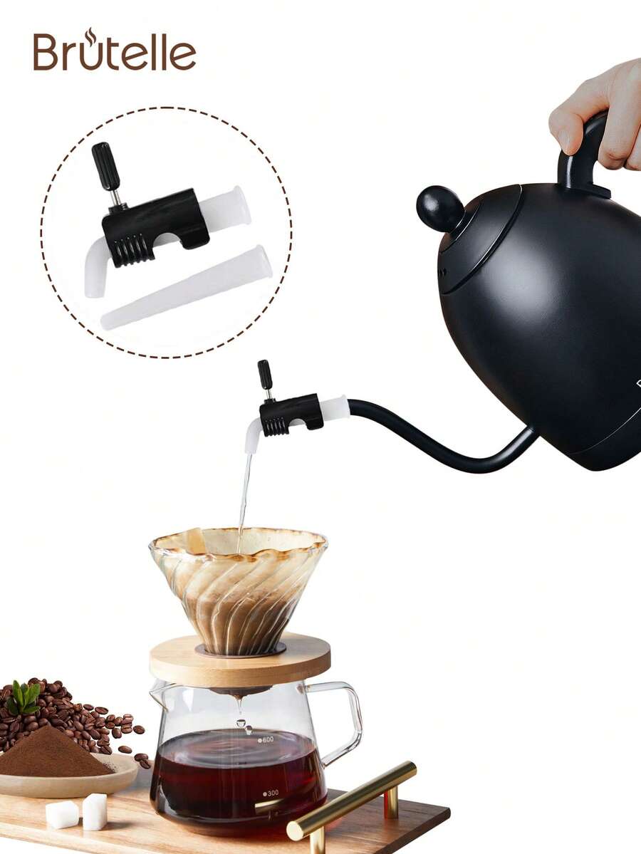Brutelle Bộ điều chỉnh lưu lượng nước. Thích hợp cho ấm đun nước kiểu rót thủ công, máy pha cà phê nhỏ giọt, ấm cổ ngỗng và máy pha cà phê. Kiểm soát lưu lượng nước chính xác.