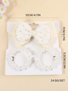 2件套蝴蝶发箍和眼镜框套装，理想礼物 - 彩色 - 查看 2