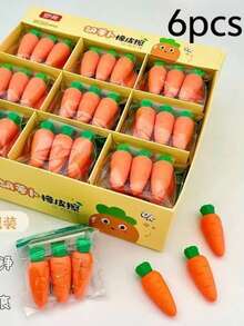 3/6/12片装花生橡皮擦，高档花生橡皮擦，可爱卡通学生橡皮擦，不留痕迹，柔软有弹性。适合学习、绘画和工作。小巧便携，使用方便，是办公室、聚会和其他场合的理想之选，也是学校用品和橡皮擦的绝佳选择。 - 彩色 - 查看 15