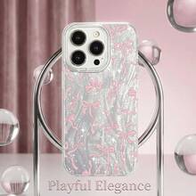 Ốp điện thoại nữ dễ thương và thời trang họa tiết ngôi sao trắng và nơ hồng, chống rơi vỡ, chống nước, thiết kế họa tiết lông vũ laser bạc, phù hợp với các dòng điện thoại Galaxy A/S/Plus/Ultra, Reno, Y, Honor Lite X, Note, Transsion Smart Hot Pop Spark và các phiên bản quốc tế khác. - Nhiều màu - Xem 6