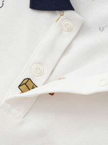 Camisa polo de manga corta linda y de moda para bebé e infante, top de verano, nueva serie - Tono blanco - Ver 3