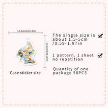 50pcs Gold Fish Stickers, Ins Style Stickers, Dopamine Inspired Cute Fresh DIY Scrapbooking, Planner, Cup Stickers, Decorative Stickers, Suitable For: DIY Planner, Water Bottle, Lunchbox, Cycling Creative Stickers - Multicolor - View 11