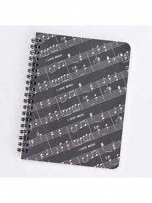 1PC Notebook, Coil Notebook, Music Stationery Set, Creative Gift, Piano Key Homework Notebook, Music Notebook (Color Random)Festival Gifts, Festival Presents, Stationery Gifts, Study Supplies, Birthday Gifts, Christmas, Back-To-School Season, Valentine's Day - Multicolor - View 3