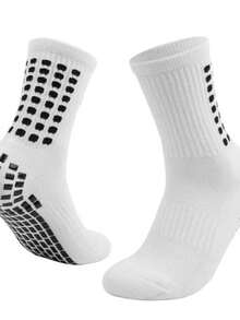 1/3/6 Pairs Men's Football/Soccer Socks, Short/Knee-High Thick Style, Non-Slip Durable Tall Socks For Sports Like Basketball, Suitable For Men - Black and White - View 15