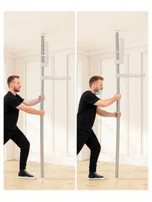 Floor-Standing Clothes Drying Rack For Home Use In Bedroom, Floor-Standing Clothes Drying Rack For Balcony Window, Free Of Punching, Retractable Rod - Three Wings - View 4