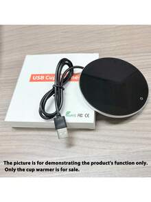 1个USB接口4英寸电热杯垫，55°C恒温桌面保温杯垫，自动保温，便携式杯垫，适用于办公室、家庭，可保温咖啡、茶、牛奶、热巧克力，冬季必备，银色 - 銀色 - 查看 12