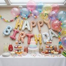 13件套马卡龙图案生日快乐气球套装，包含16英寸生日快乐字母铝箔气球，适用于生日派对、生日快乐英文字母装饰、马卡龙主题、家庭派对场景装饰、生日快乐、生日装饰派对用品、拍照等。 - 彩色 - 查看 1