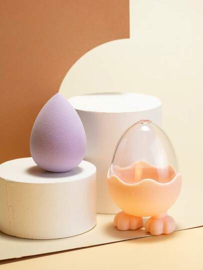 2个装可重复使用干湿两用化妆海绵套装，可水洗化妆海绵，适用于粉状、液状及定妆产品，柔软舒适，适合日常妆容，男女皆宜，便携易用，旅行必备