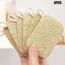 Bộ 3/6/10 miếng bọt biển xơ mướp, miếng cọ rửa xơ mướp, miếng bọt biển rửa chén xơ mướp, khăn lau xơ mướp - khăn lau - Xem 4