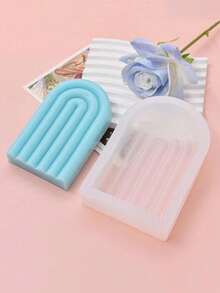 拱形硅胶模具，可用于制作蜡烛、香、石膏模具 - A-白色 - 查看 2