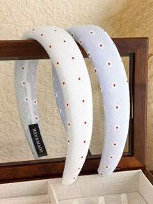 2个装 女孩碎花布艺可爱甜美小花海绵发箍 - 彩色 - 查看 5