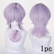 1顶韩式多色cosplay假发，外观自然，耐热全头假发，适合cosplay、派对、约会、恶作剧、摄影，新手友好，角色扮演，生日、约会、节日热门礼物 - 彩色 - 查看 15