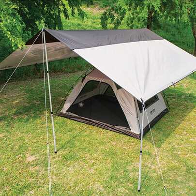 2x 230cm Tent Poles Telescopic Adjustable Awning Canopy Tarp Pole Support Rod UK