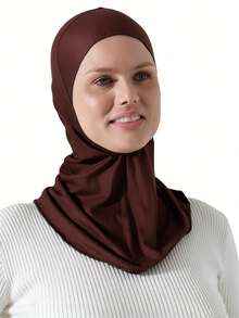 新款头巾帽，可搭配围巾，斋月帽，轻薄透气，弹性十足，套头款式，优雅穆斯林头巾，开斋节礼物 - 顏色 - 查看 10