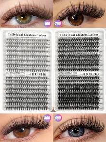 Bộ mi giả dạng chùm 640/624/60 sợi, sổ mi cá nhân, mi giả dung lượng lớn, bộ mi giả nhiều độ dài 9-16mm, bộ dụng cụ nối mi tự làm tại nhà cho người mới bắt đầu, chùm mi giả, mi giả cá nhân, phù hợp cho đi lại hàng ngày, hẹn hò, lễ hội âm nhạc, giúp mắt trông to hơn. - D - Xem 12