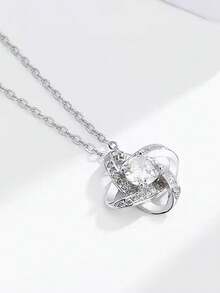 1件时尚奢华设计项链，迷人永恒锁骨链饰品，女士礼物 - 一條項鍊 - 查看 2