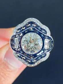 1 PC Glamorous Cubic Zirconia Ring For Women For Wedding Engagement Anniversary Party Jewelry Valentine's Day Gift - 1# - View 13