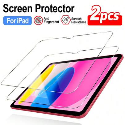 ZYONS 2pcs Tempered Glass Screen Protector Compatible With Ipad 10th/11th Gen A16 2025 New Models, 11-Inch, 10.9-Inch, Air, Pro, Mini 1-9 Gen, 12.9-Inch, 9.7-Inch, 7.9-Inch, 10.2-Inch, 10.5-Inch, Covering 2010-2025 Models, High Definition, Case Friendly, Compatible With Apple Pencil, Scratch & Shock Resistant, High Clarity & Transparency
