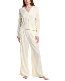 Honeydew 2pc Cozy Up Cardigan Set - White - View 2