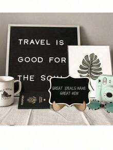 1pcs/5pcs/10pcs/20pcs Mini Chalkboard Display Boards, Home Decor Signs, Mini Message Boards, Wooden Blackboards Suitable For Wedding, Baking Display, Hotel, Party, Dessert, Place Cards, Mother's Day, Graduation Ceremony And More Occasions - Black - View 9