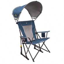 GCI - Silla Mecedora para Exteriores con toldo - Azul Neptuno - Ver 8
