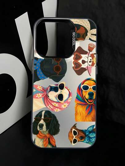 La nueva serie de fundas de teléfono creativas y de moda con láser IMD, patrones de collage de perros retro geniales con bufandas y gafas de moda, fundas de teléfono híbridas clásicas con resistencia a los golpes y antideslizantes, compatibles con 17/17Air/17Pro/17ProMax, 16/16Plus/16ProMax, 15.14, 13, 12, 11 Series, adecuadas para Galaxy S22, S23, S24, S25 PLUS ULTRA Series, regalo de Pascua, decoración de Navidad/Halloween/regalo de cumpleaños, pareja, novia, novio, amigo o para ti mismo.