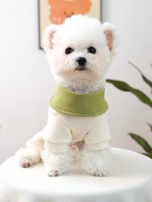 PETCIRCLE 1件宠物衣服，狗狗服装，小型怪兽领带四脚连衣裙，小型犬可爱装扮 - 彩色 - 查看 4