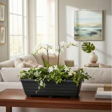 Vaso Floreira Jardineira Preta 40 cm - KIT 3 unidades - A - Visão 4