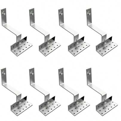 Estrutura Suporte Fixador Linha C Placa Painel Solar Inox Para Telha Cerâmica e Cimento | Perfil Master  | Kit 08 Un