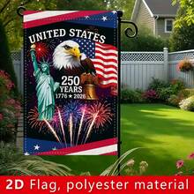1 lá cờ trang trí kỷ niệm 250 năm Ngày Độc lập Hoa Kỳ, thích hợp để trang trí sân, bãi cỏ và hiên nhà. Không bao gồm cột cờ. - A - Xem 3