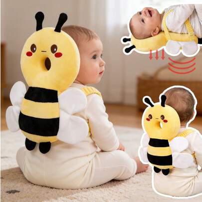 Infant Head Protection Pad Backpack, Suitable For Toddling And Crawling, Christmas Element Baby Walker Protection Pad, Adjustable Infant Head Protection Pad Backpack, Suitable For Crawling, Bee, Christmas