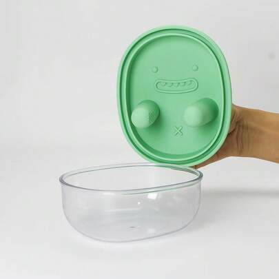 Hộp đựng đồ ăn nhẹ không gây bẩn, có nắp silicon giữ ngón tay giúp dễ dàng lấy đồ ăn, vỏ ABS bền chắc chống rơi vỡ, hộp đựng đồ ăn nhẹ di động 2 trong 1 dùng cho văn phòng và nhà, chống rò rỉ và dễ dàng vệ sinh.