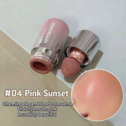 Velvet Matte Liquid Blush, Finely Textured And Blendable, Natural Moisturizing Low Saturation Blush, Peach Highlighter Contour, Suitable For All Skin Tones, Portable For Travel And Daily Use, Suitable For Students And Gifts