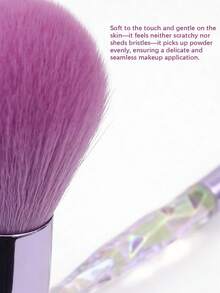 2 Pieces / 1-Piece Loose Powder Brush Set: Featuring A Stunning Aesthetic With Purple Gradient Crystal Handles That Offer A Comfortable, Premium Grip. The High-Quality Nylon Bristles Are Easy To Clean, Incredibly Soft To The Touch, And Gentle On The Skin-Never Prickly Or Prone To Shedding. - Multicolor - View 9