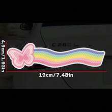 1 Stück Regenbogen & Herz Pfötchen Leuchtaufkleber, Kollisionswarnung Aufkleber für Elektrofahrrad, Motorrad, Auto, Fahrrad, bunter Aufkleber - 1 Stück - Übersicht 13