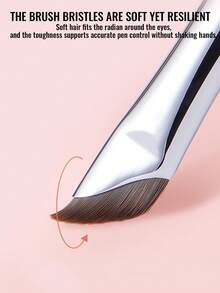 SEPROFE 5pcs Ultra-Thin Eyeliner Brushes, High-Quality Wooden Handle, Super Fine Fiber Design Suitable For Eyeliner, Eyeliner Makeup Brush, Stereoscopic Delicate Natural Eye Makeup Tools - Black - View 4