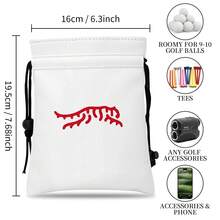 1PC Tiger-Shaped Golf Bag With Drawstring Design, Portable And Durable Faux PU Golf Ball And Tee Storage Bag, High-Quality Accessory For Male And Female Golfers, Perfect Gift For Friends, Family, And Loved Ones, Available In Multiple Colors - Multicolor - View 12