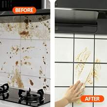 1片厨房防油贴纸 - 无胶静电型 / 厨房专用透明防污墙贴 / 耐热、防溅、防污、防油厨房墙面保护膜,高清透明防水防油保护膜,耐热、防水、易清洁墙纸 - 查看 8